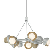 Brooklyn 9-Light Double Shade Ring Pendant in Vintage Platinum with Soft Gold Accent - 131068-SKT-MULT-82-84-GG0711 by Hubbardton Forge