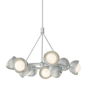 Brooklyn 9-Light Double Shade Ring Pendant in Vintage Platinum with Sterling Accent - 131068-SKT-MULT-82-85-GG0711 by Hubbardton Forge