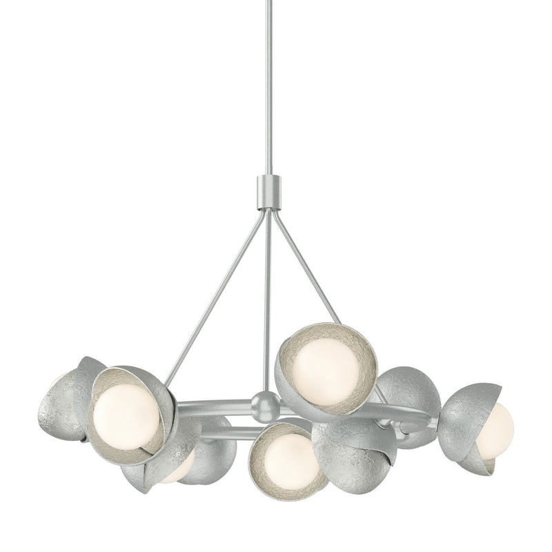 Brooklyn 9-Light Double Shade Ring Pendant in Vintage Platinum with Sterling Accent - 131068-SKT-MULT-82-85-GG0711 by Hubbardton Forge