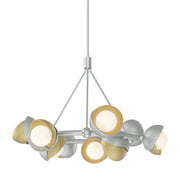 Brooklyn 9-Light Double Shade Ring Pendant in Vintage Platinum with Modern Brass Accent - 131068-SKT-MULT-82-86-GG0711 by Hubbardton Forge