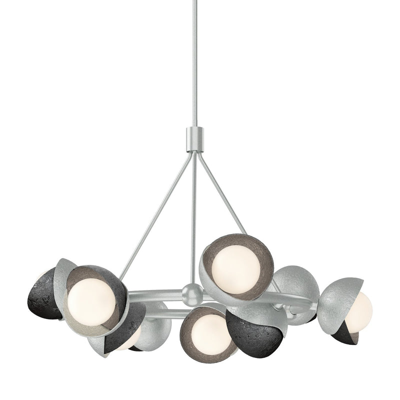 Brooklyn 9-Light Double Shade Ring Pendant in Vintage Platinum with Ink Accent - 131068-SKT-MULT-82-89-GG0711 by Hubbardton Forge