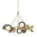 Brooklyn 9-Light Double Shade Ring Pendant in Modern Brass with Bronze Accent - 131068-SKT-MULT-86-05-GG0711 by Hubbardton Forge