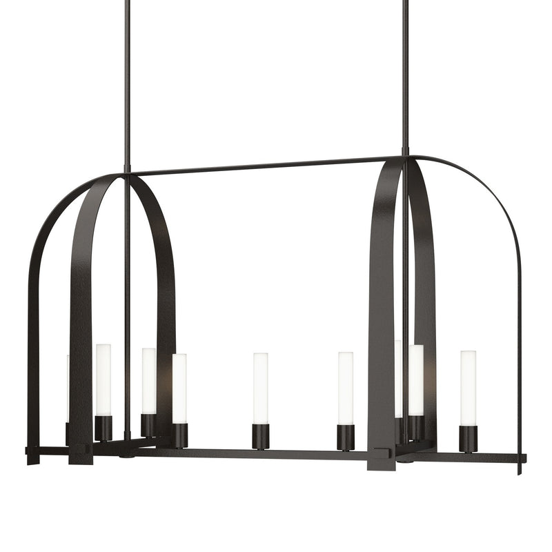 Triomphe 9-Light Linear Pendant in Oil Rubbed Bronze - 131075-SKT-MULT-14-FD0462 by Hubbardton Forge