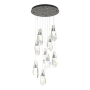 Luma 9-Light Large Crystal Pendant in Dark Smoke - 131101-SKT-STND-07-CR by Hubbardton Forge