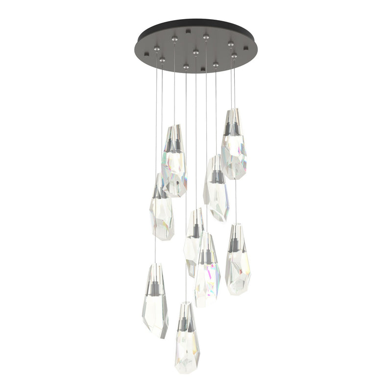 Luma 9-Light Large Crystal Pendant in Dark Smoke - 131101-SKT-STND-07-CR by Hubbardton Forge