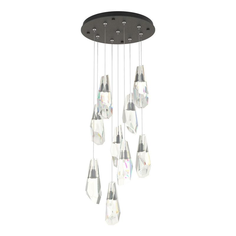 Luma 9-Light Large Crystal Pendant in Natural Iron - 131101-SKT-STND-20-CR by Hubbardton Forge