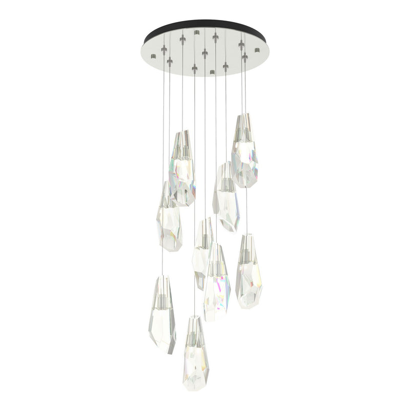 Luma 9-Light Large Crystal Pendant in Sterling - 131101-SKT-STND-85-CR by Hubbardton Forge
