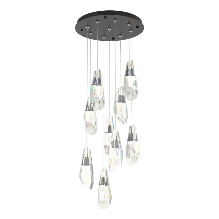 Luma 9-Light Large Crystal Pendant in Oil Rubbed Bronze - 131101-SKT-STND-14-CR by Hubbardton Forge