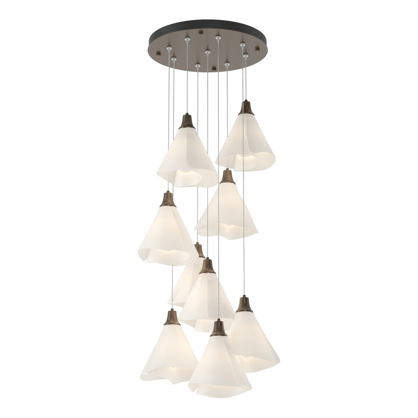 Mobius 9-Light Pendant in Bronze - 131102-SKT-STND-05-SH1987 by Hubbardton Forge