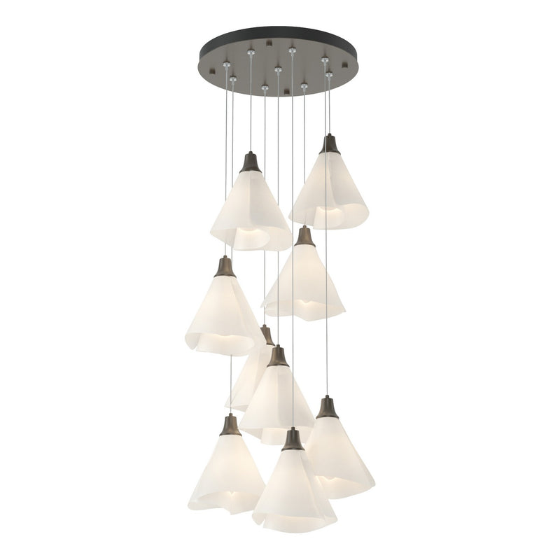 Mobius 9-Light Pendant in Dark Smoke - 131102-SKT-STND-07-SH1987 by Hubbardton Forge