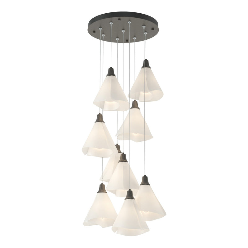 Mobius 9-Light Pendant in Natural Iron - 131102-SKT-STND-20-SH1987 by Hubbardton Forge