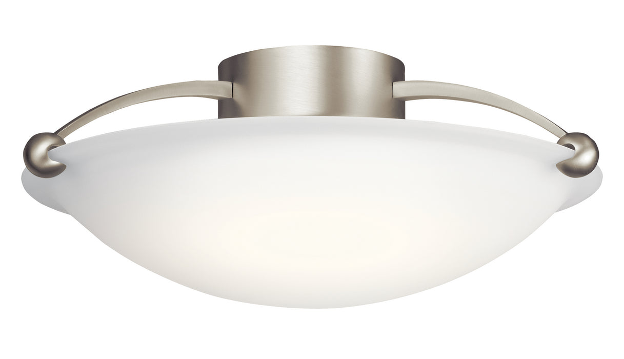 Semi Flush 3-Light in Brushed Nickel