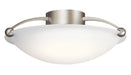 Semi Flush 3-Light in Brushed Nickel