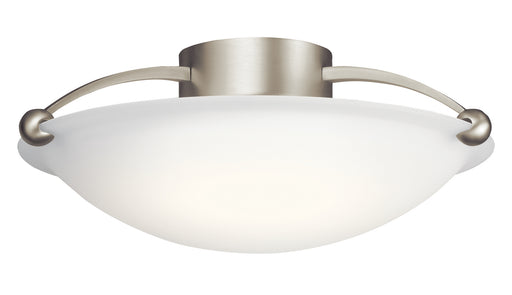 Semi Flush 3-Light in Brushed Nickel
