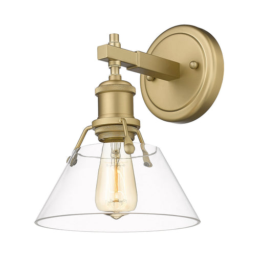 Orwell 1-Light Bath Vanity in Brushed Champagne Bronze with Clear Glass Shade