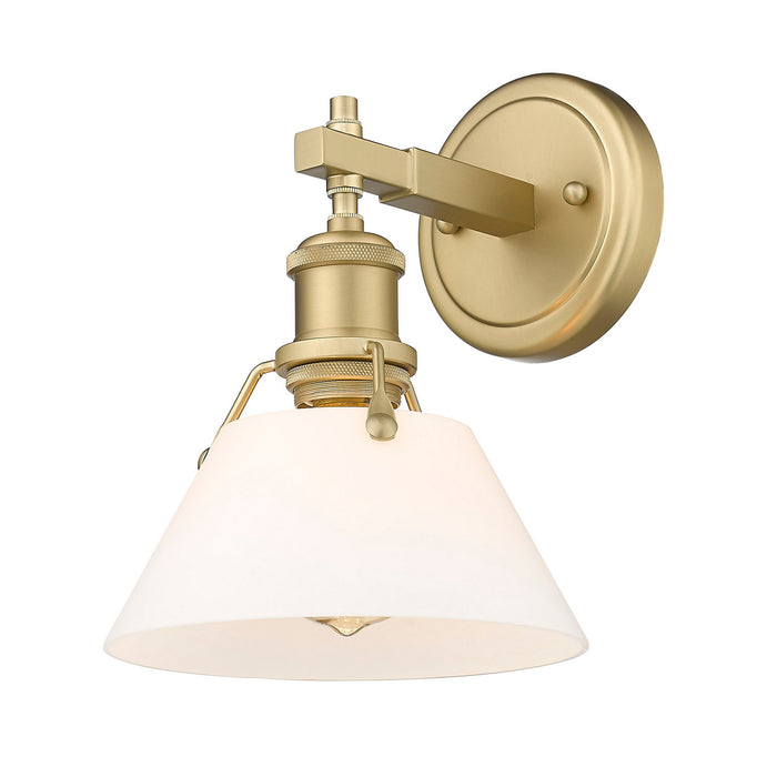 Orwell 1-Light Bath Vanity in Brushed Champagne Bronze with Opal Glass Shade