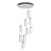 Exos Glass 9-Light Pendant in Vintage Platinum - 131104-SKT-STND-82-ZM0065 by Hubbardton Forge