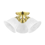 Essex 3-Light Semi-Flush Mount in Polished Brass