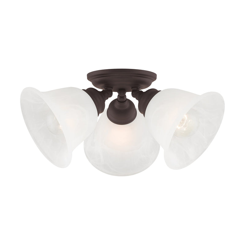 Essex 3-Light Semi-Flush Mount in Bronze
