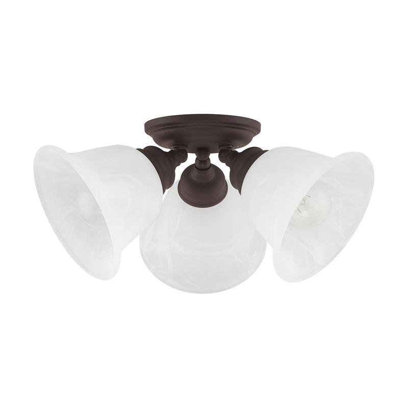 Essex 3-Light Semi-Flush Mount in Bronze