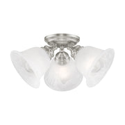 Essex 3-Light Semi-Flush Mount in Brushed Nickel