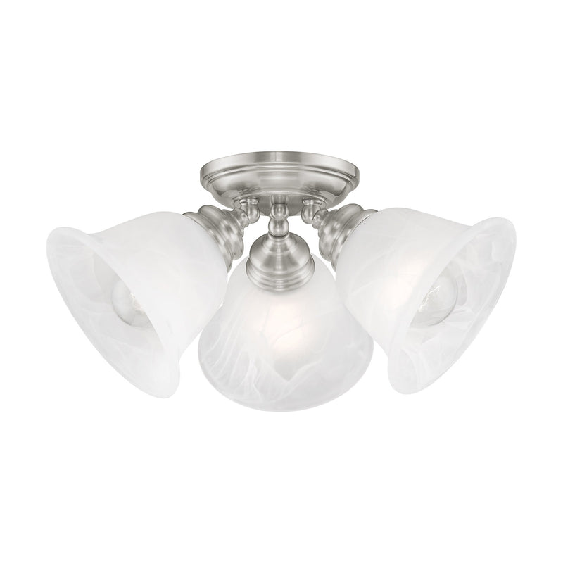 Essex 3-Light Semi-Flush Mount in Brushed Nickel