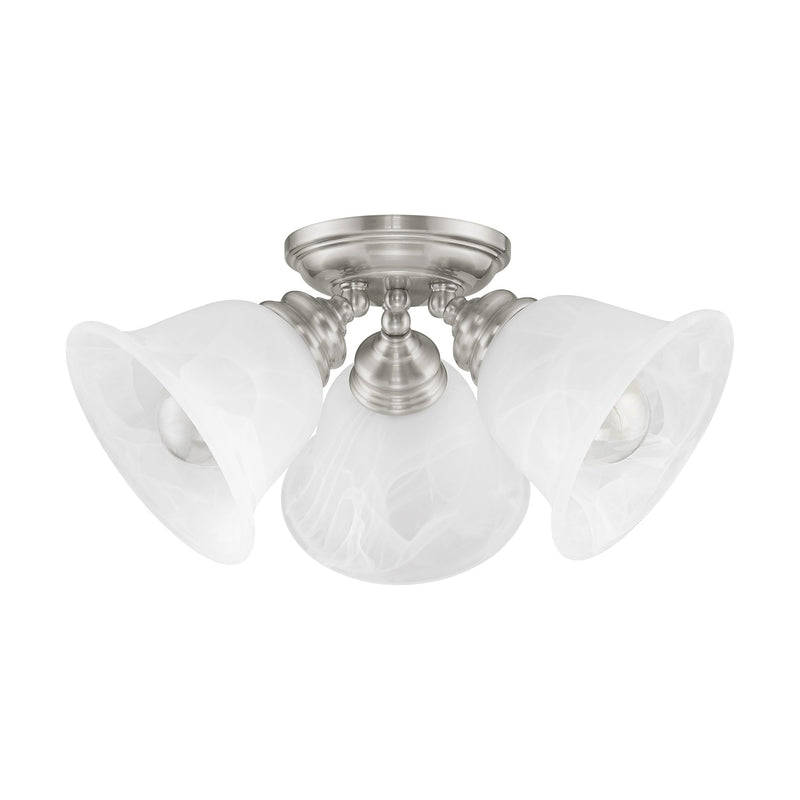 Essex 3-Light Semi-Flush Mount in Brushed Nickel