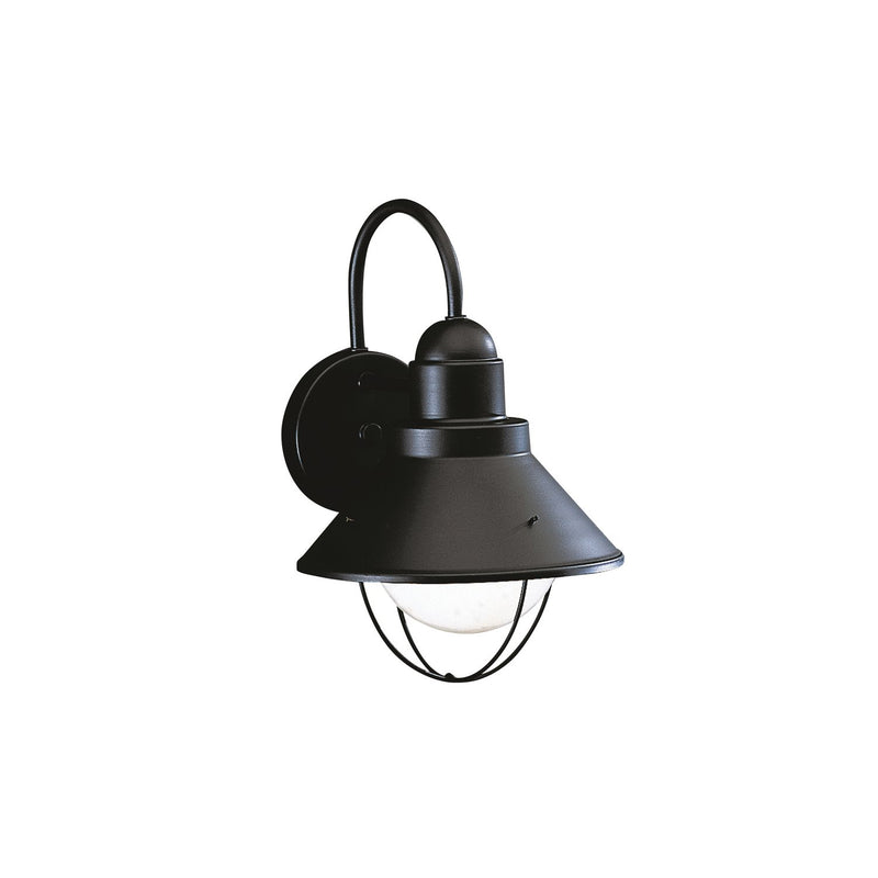 Seaside 8" Outdoor Wall Sconce in Black