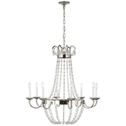 Paris Flea Market Large 8-Light Chandelier in Polished Nickel