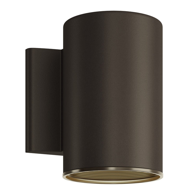 Cylinder Outdoor Wall Sconce 4.75" in Architectural Bronze
