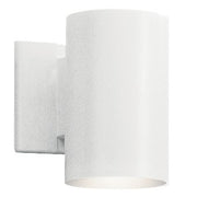 Cylinder Outdoor Wall Sconce 4.75" in White