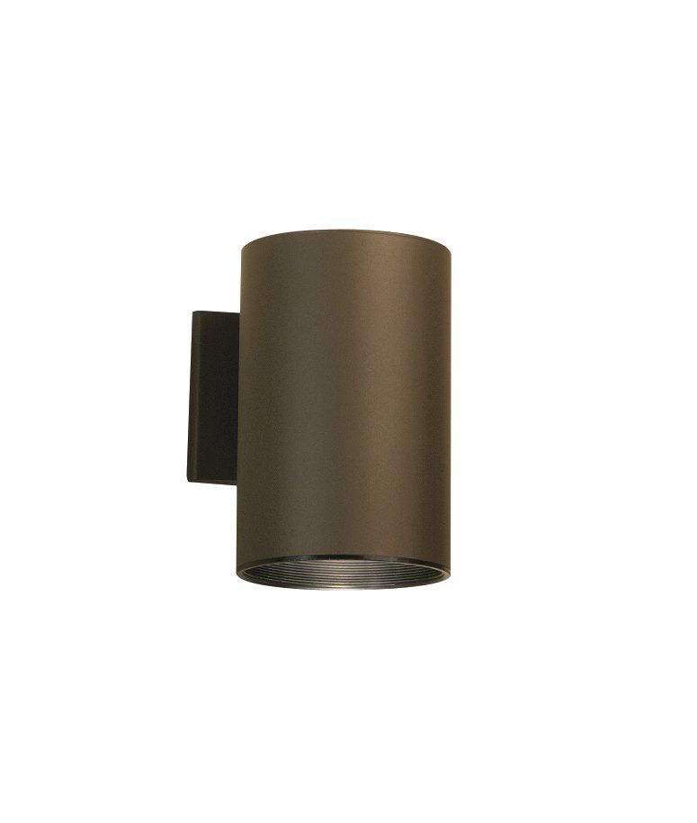 Cylinder Outdoor Wall Sconce 6" in Architectural Bronze