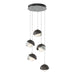 Brooklyn 5-Light Double Shade Pendant in Vintage Platinum with Oil Rubbed Bronze Accent - 131125-SKT-STND-82-14-GG0711 by Hubbardton Forge