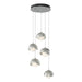 Brooklyn 5-Light Double Shade Pendant in Vintage Platinum with Sterling Accent - 131125-SKT-STND-82-85-GG0711 by Hubbardton Forge