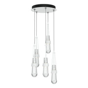 Link 5-Light Clear Glass Pendant in White - 131127-SKT-STND-02-ZM0434 by Hubbardton Forge