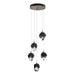 Chrysalis 5-Light Small Crystal Pendant in Bronze - 131137-SKT-STND-05-BP0754 by Hubbardton Forge