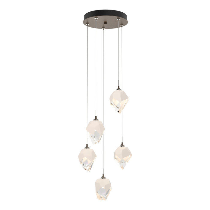 Chrysalis 5-Light Small Crystal Pendant in Bronze - 131137-SKT-STND-05-WP0754 by Hubbardton Forge
