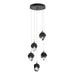 Chrysalis 5-Light Small Crystal Pendant in Black - 131137-SKT-STND-10-BP0754 by Hubbardton Forge