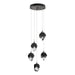 Chrysalis 5-Light Small Crystal Pendant in Oil Rubbed Bronze - 131137-SKT-STND-14-BP0754 by Hubbardton Forge
