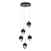 Chrysalis 5-Light Small Crystal Pendant in Natural Iron - 131137-SKT-STND-20-BP0754 by Hubbardton Forge