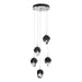 Chrysalis 5-Light Small Crystal Pendant in Vintage Platinum - 131137-SKT-STND-82-BP0754 by Hubbardton Forge