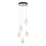 Chrysalis 5-Light Small Crystal Pendant in Vintage Platinum - 131137-SKT-STND-82-WP0754 by Hubbardton Forge