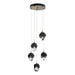 Chrysalis 5-Light Small Crystal Pendant in Soft Gold - 131137-SKT-STND-84-BP0754 by Hubbardton Forge