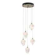 Chrysalis 5-Light Small Crystal Pendant in Soft Gold - 131137-SKT-STND-84-WP0754 by Hubbardton Forge