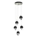 Chrysalis 5-Light Small Crystal Pendant in Sterling - 131137-SKT-STND-85-BP0754 by Hubbardton Forge