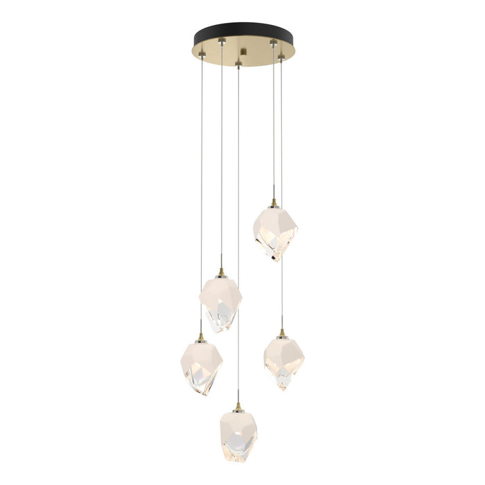 Chrysalis 5-Light Small Crystal Pendant in Modern Brass - 131137-SKT-STND-86-WP0754 by Hubbardton Forge
