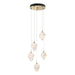 Chrysalis 5-Light Small Crystal Pendant in Modern Brass - 131137-SKT-STND-86-WP0754 by Hubbardton Forge
