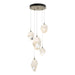 Chrysalis 5-Light Mixed Crystal Pendant in Soft Gold - 131139-SKT-STND-84-WP0756 by Hubbardton Forge