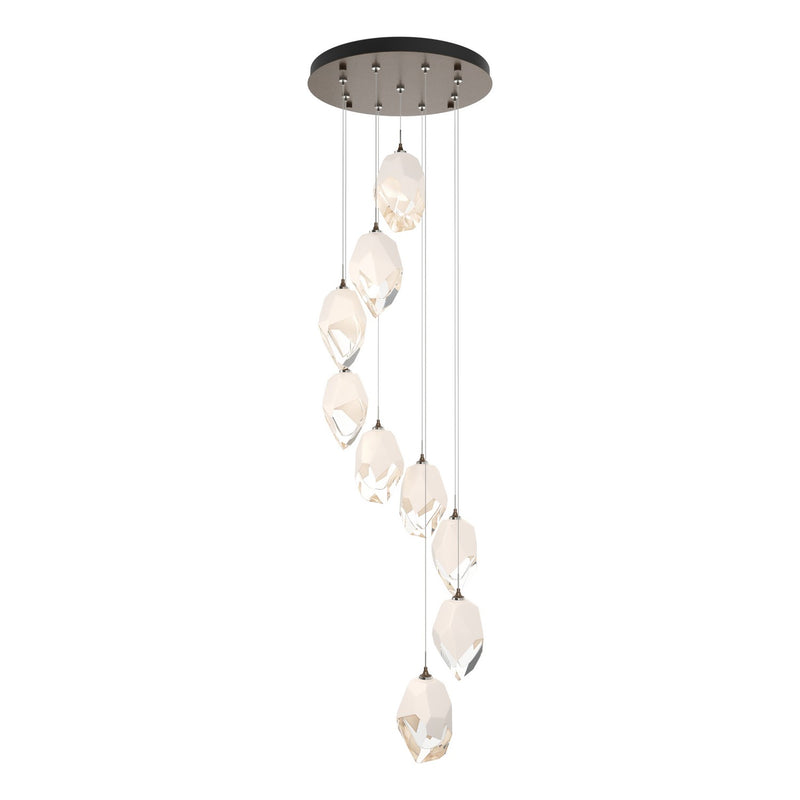 Chrysalis 9-Light Large Crystal Pendant in Bronze - 131141-SKT-STND-05-WP0755 by Hubbardton Forge