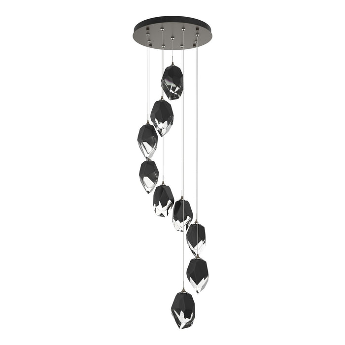 Chrysalis 9-Light Large Crystal Pendant in Dark Smoke - 131141-SKT-STND-07-BP0755 by Hubbardton Forge